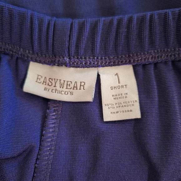 Chicos Easywear Navy Sleeveless 2 Pc Tank Pant Set Sz 0 1 Short *V - Picture 8 of 8